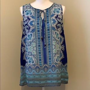 Gorgeous Blue and Green Paisley Tank